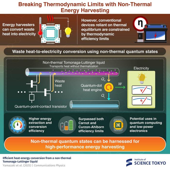 Converting waste heat into electricity using non-thermal Tomonaga-Luttinger (TL) liquid