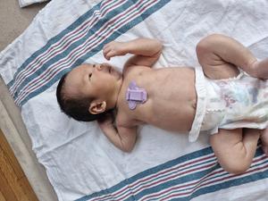 Wearable polygraph on an infant