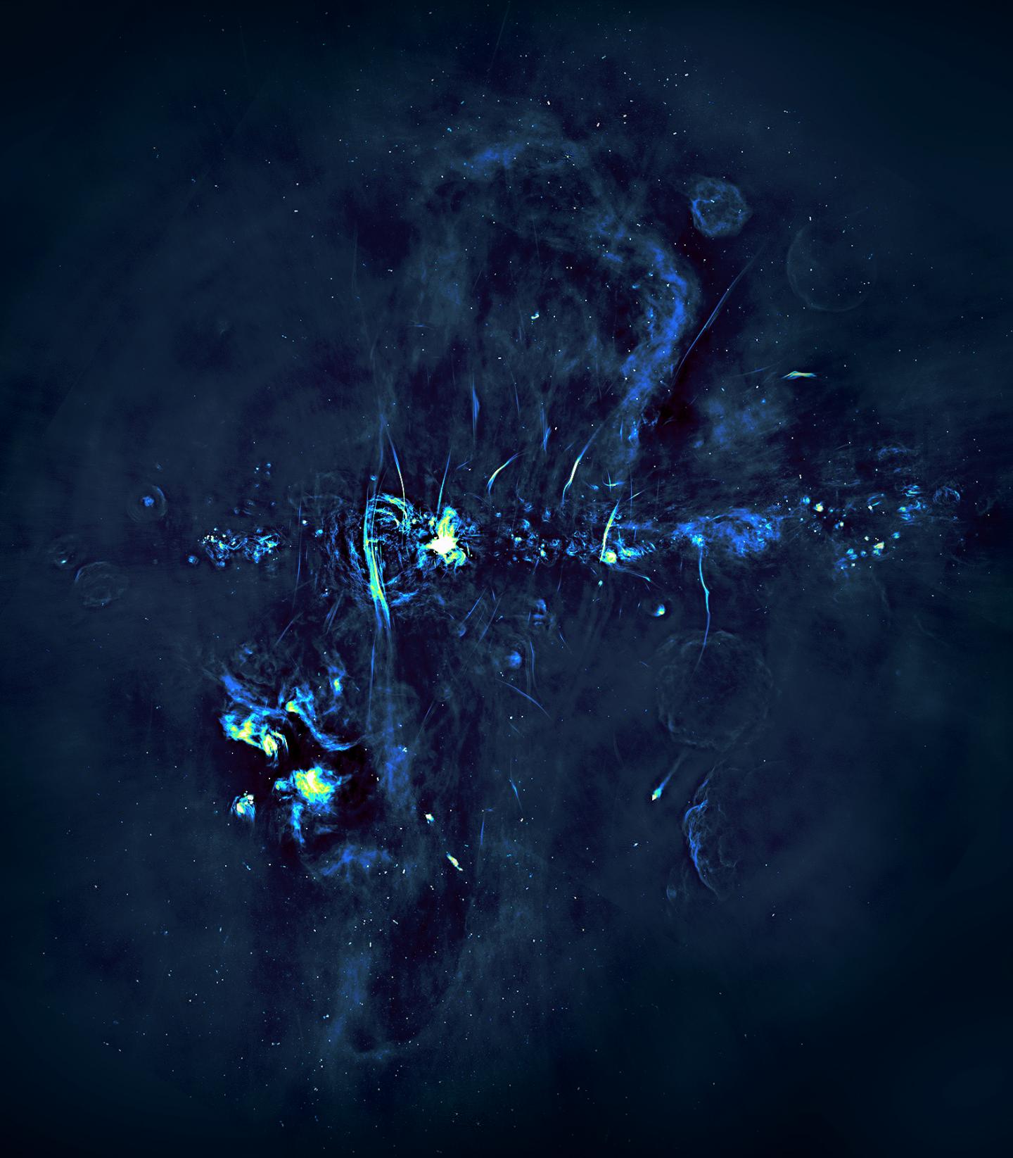Radio Image of the Central Portions of the Milky Way Galaxy