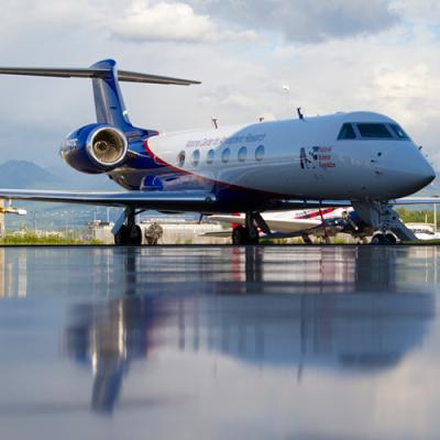 The Gulfstream V aircraft