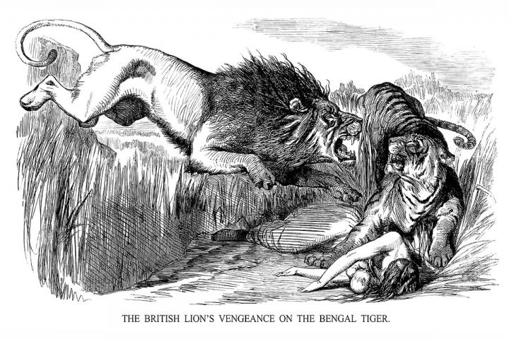 "The British Lion's Vengeance on the Bengal Tiger"