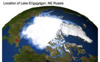 Satellite Image Looking Down at the North Pole