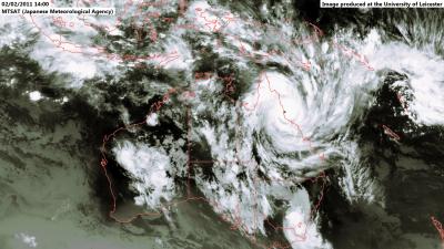 Cyclone Yasi -- MTSAT (1 of 2)
