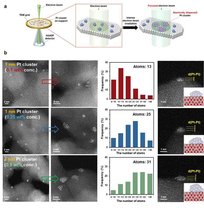 Figure 2. Platinum clusters precisely controlled at the atomic level