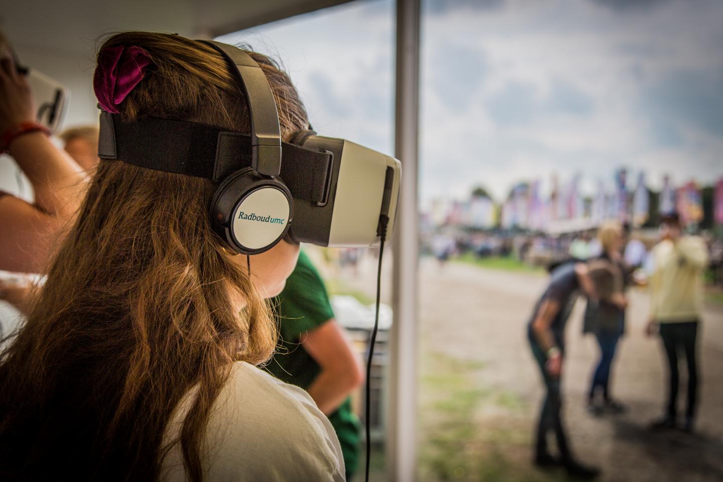 Participant During the VR Training