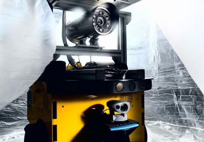 Robot Reconnoiters Uncharted Terrain