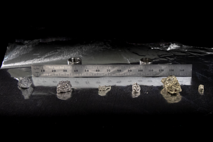 Moon rock samples from the Apollo space missions