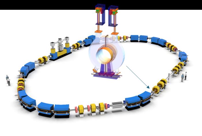 Schematic representation of a Schottky resonator installed in the CSRe heavy ion storage ring