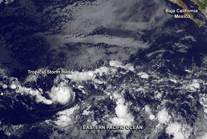 GOES-West Image of Hilda