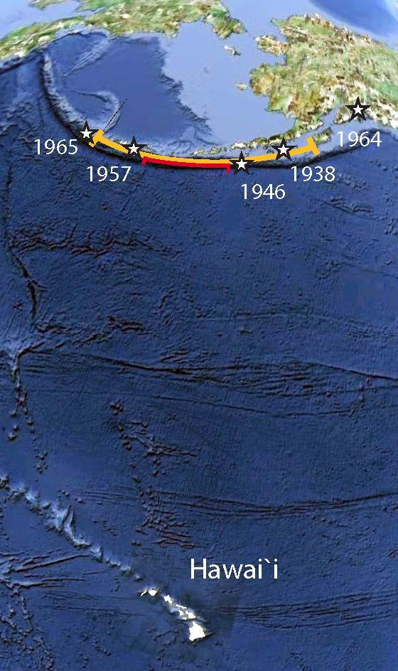 Map of the Pacific, Including the Aleutians and Hawai'i