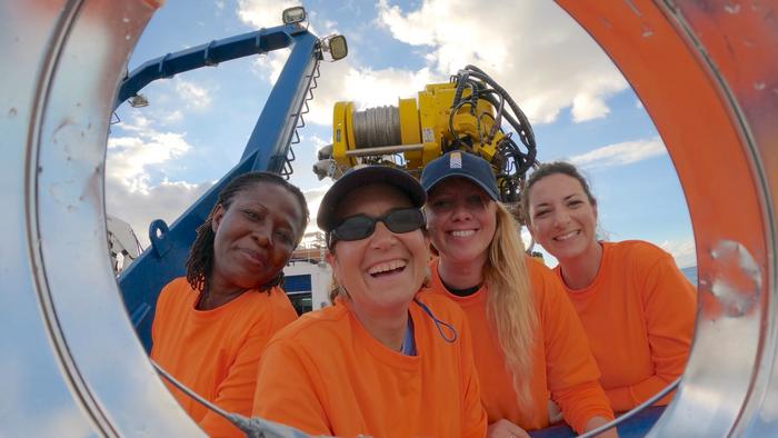 Scientists Edem Mahu, Rachael Zoe Miller, Claire Gwinnett andTania Pelamatti