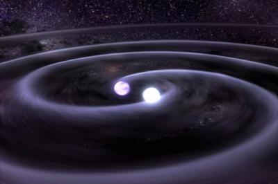 Artist's Rendition of a Binary-Star Merger