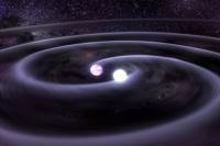 Artist's Rendition of a Binary-Star Merger