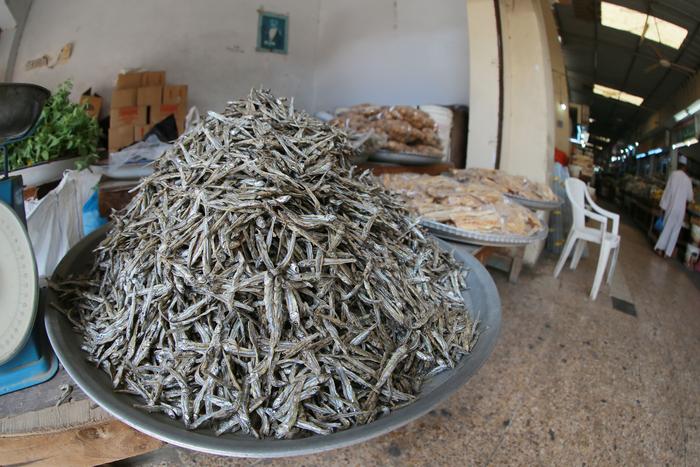 Omani ‘Qasha’ anchovies in a local market