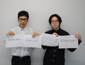 Masahiro Hirai (L) and Akitaka Fujii (R) from Nagoya University's Graduate School of Informatics