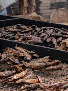 Smoked sardinella in Accra, Ghana
