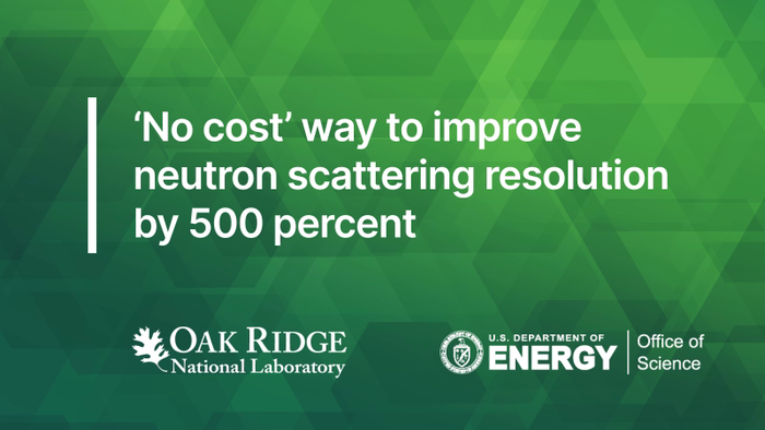 'No cost' way to improve neutron resolution by 500 percent