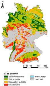 High potentials for the use of low-temperature aquifer thermal energy storage