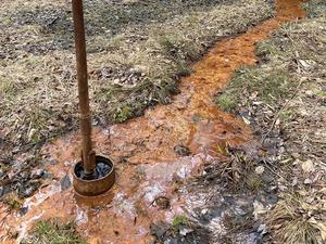 Abandoned oil wells from the late 1800s