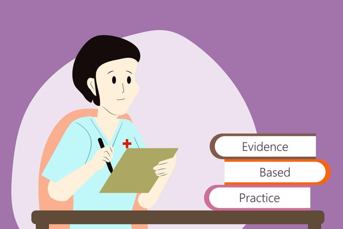 Nurse studying EBP