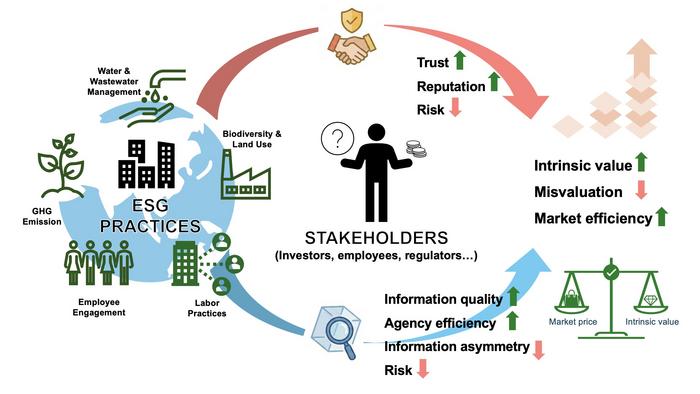 Environmental, social, and governance (ESG) practices can enhance a firm’s intrinsic value and improve market efficiency