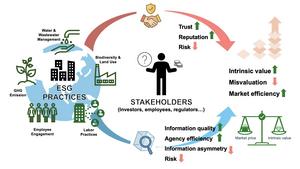 Environmental, social, and governance (ESG) practices can enhance a firm’s intrinsic value and improve market efficiency
