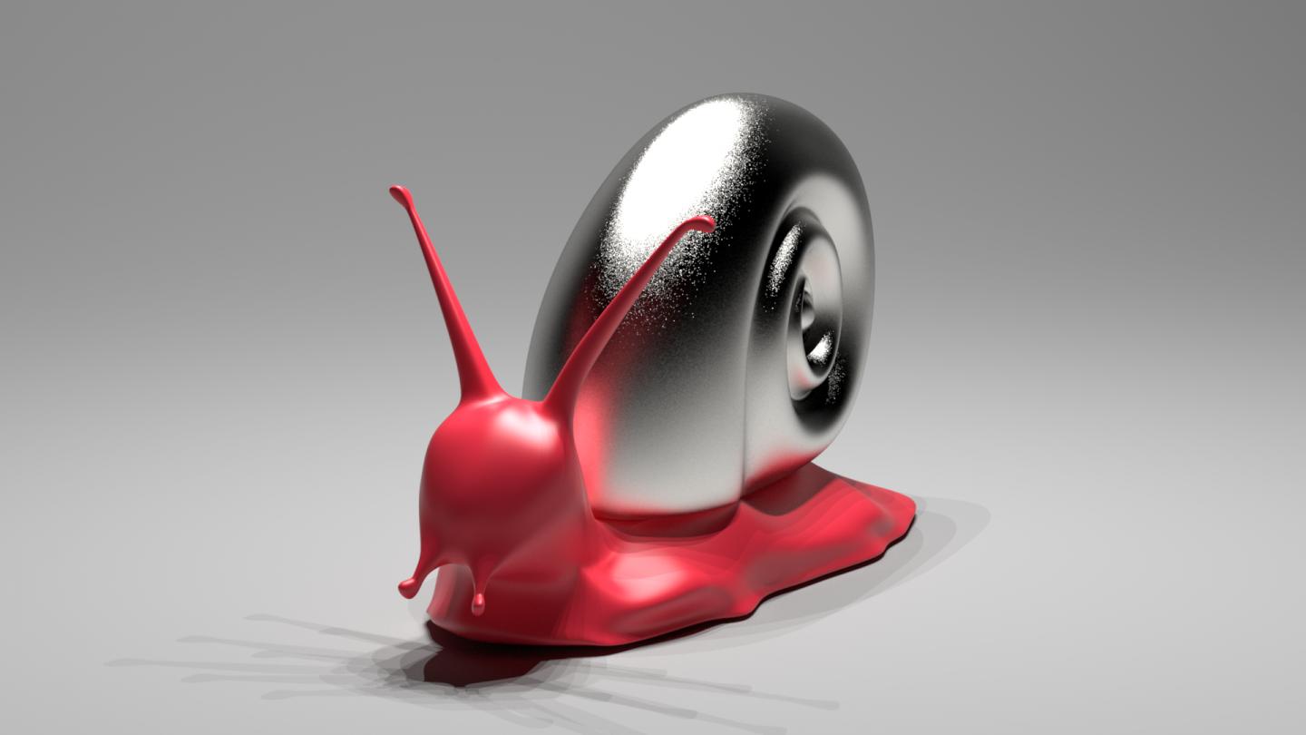 Snail with Glittery Shell