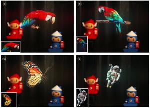 Figure | Demonstration of full-color AR display effects.
