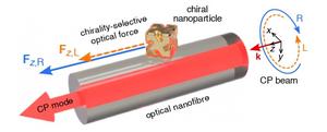 Selective optical transport of chiral nanoparticles