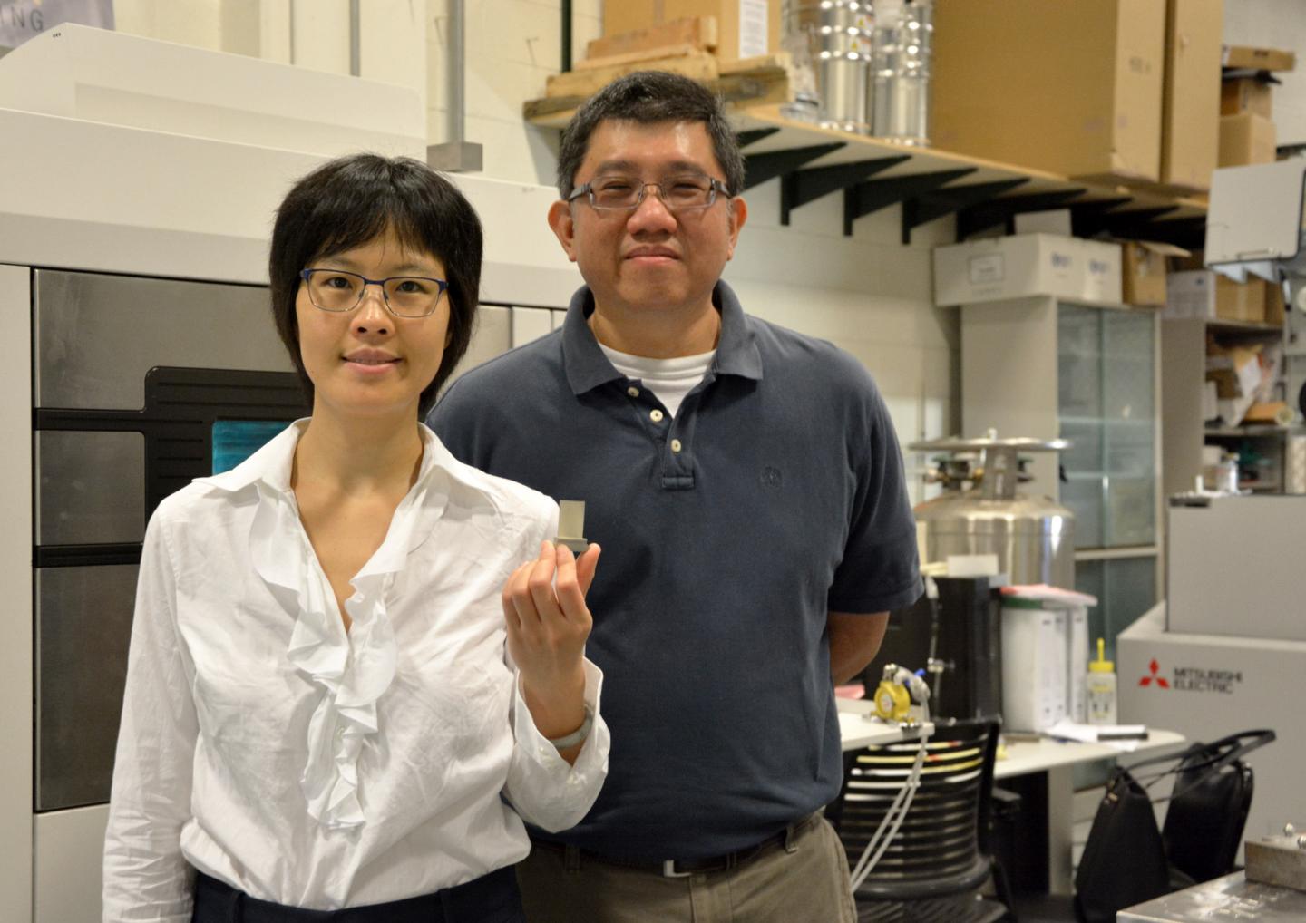 Xiayun Zhao and Albert To in the Lab