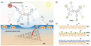 Directed co-catalyst deposition on organic semiconductor heterojunctions: A new strategy for efficient photocatalytic hydrogen production