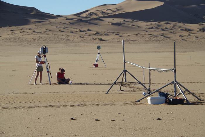 Researchers conducting field work in Namibia