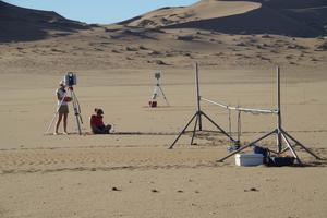 Researchers conducting field work in Namibia