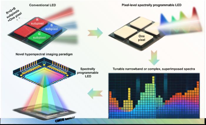 Active-illumination hyperspectral imaging system using spectrally programmable OLED