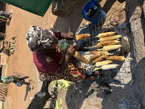 Woman with corn