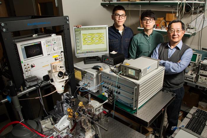 Curtis Wang, Michael Liu and Professor Milton Feng, University of Illionis at Urbana-Champaign