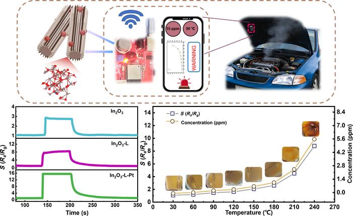 Structure, Properties, and Applications of single-atom Pt anchored In2O3 nanorods sensor.