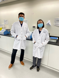 Dr Franklin Anariba (L) and Vanessa Chia (R)
