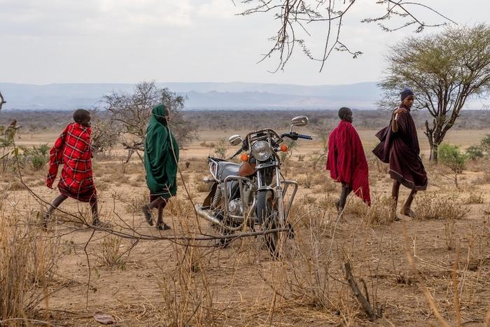 Hadza Men Motorcyle