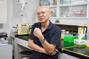 Professor Ohta in his laboratory