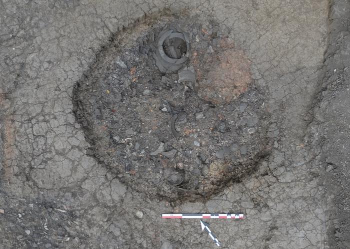 Remains of a pottery kiln from Roman-period pottery production