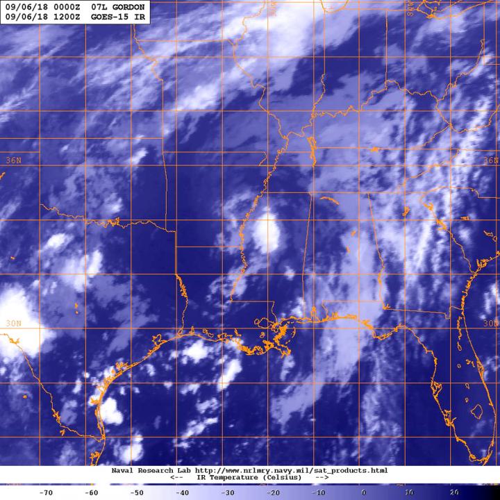GOES-East image of Gordon