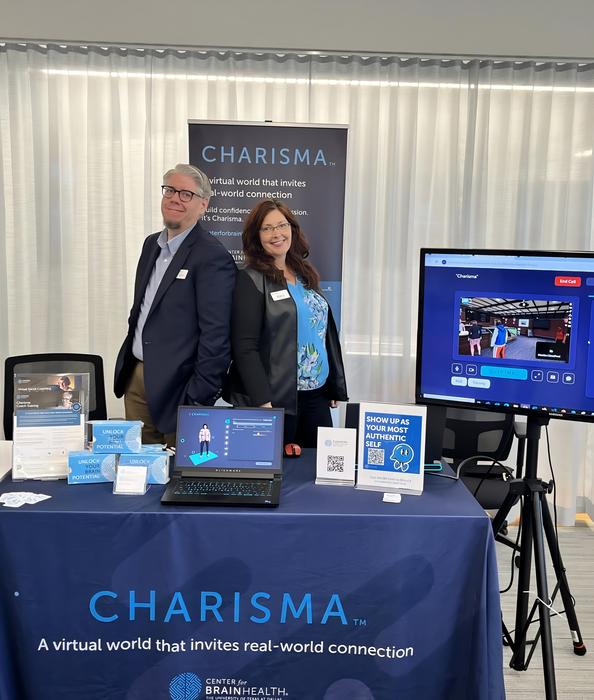 Center for BrainHealth's Aaron Tate and Maria Johnson, leaders of the Charisma program.