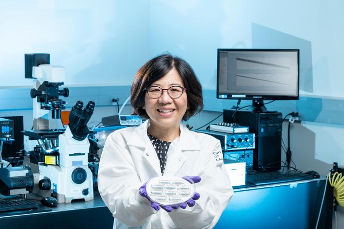 Lydia Sohn in the laboratory