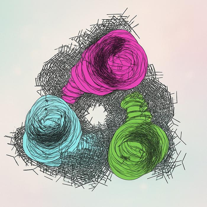 Helical shape of a protein