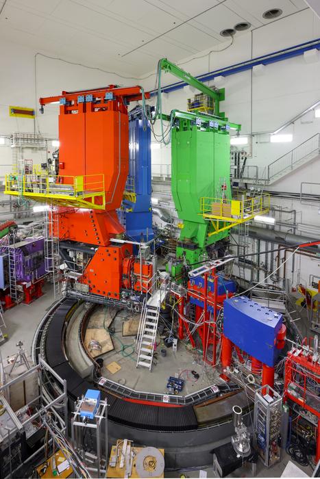 Experimental setup in the A1 spectrometer hall of the Institute for Nuclear Physics at JGU