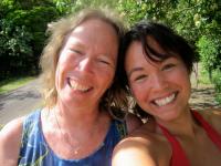 Peggy Fong and Caitlin Fong on Moorea, French Polynesia