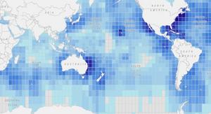 Ocean migratory species map