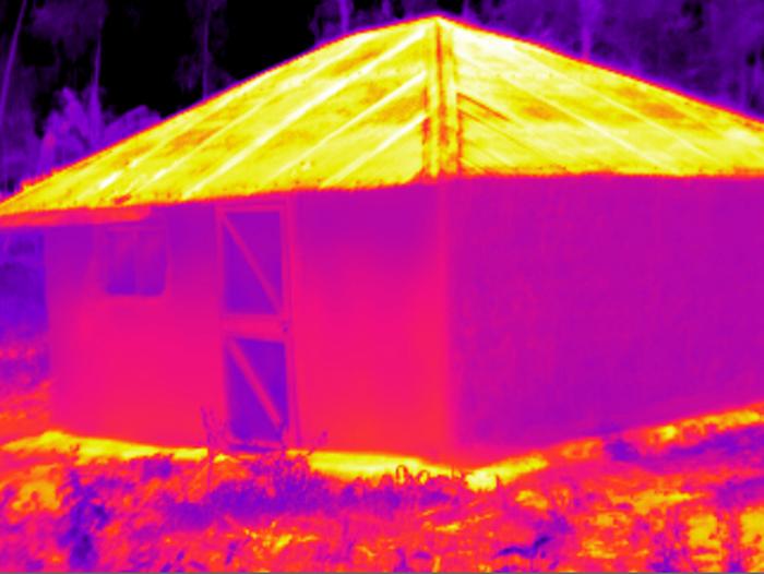 Thermal image of a mud house © Charité | Daniel Kwaro