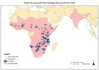 Extant Lion Range Map with Internationally Protected Sites